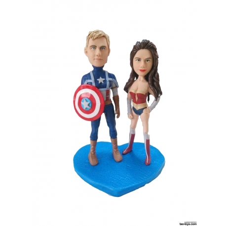 3D Figur mit eignen Gesicht Captain America Couple
