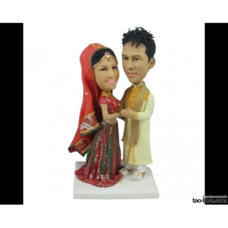 Indien Personalisierte Hochzeitstortenfiguren Liebespaar